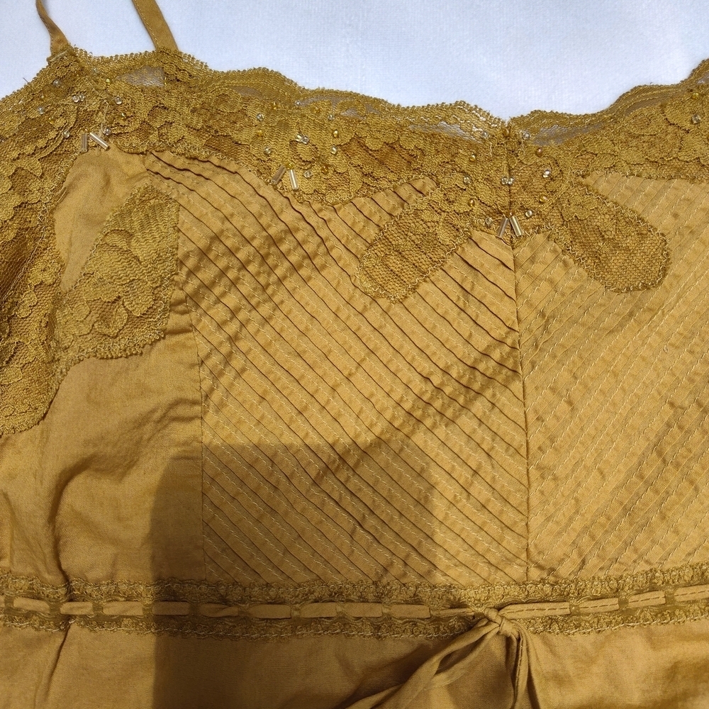 NWOT Vintage Y2K Express Design Studio Sleeveless Camisole/Beading & Lace Detail - Picture 2 of 4